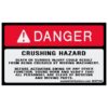 Crushing Hazard Safety Decal 3" x 5" - W7377240 - Vinyl Decals - AAxis Distributors