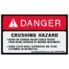 Crushing Hazard Safety Decal 3" x 5" - W7377241 - Vinyl Decals - AAxis Distributors