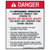 Untrained Operator 5x4 - W85888 - Safety Decals - AAxis Distributors