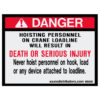 Hoisting Personnel - W85888 - Safety Decals - AAxis Distributors